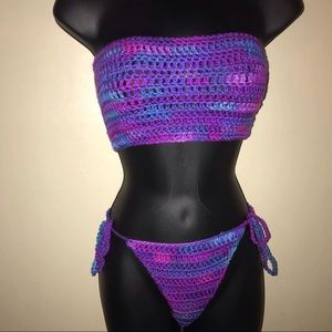 Crochet tube top bikini